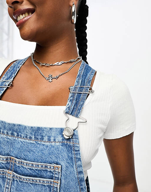 

Синий джинсовый комбинезон ASOS DESIGN Petite
