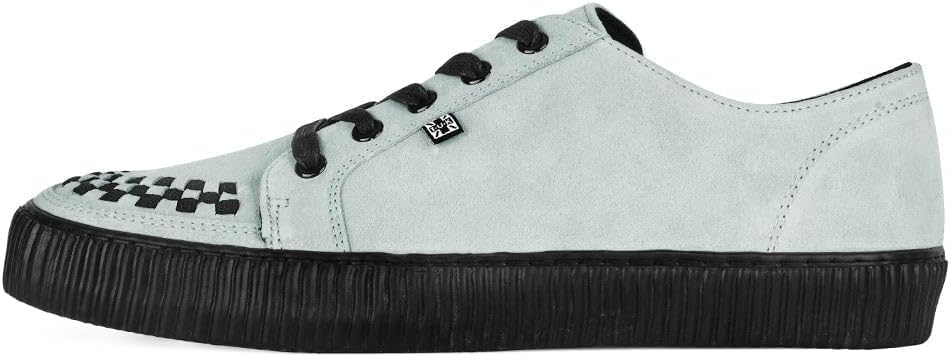 Кроссовки T.U.K. Suede Creeper для женщин и мужчин, Шнуровка, черная переплетенная текстура и люверсы, Классическая рифленая подошва и сетчатая подкладка, Комфорт с памятью формы для повседневной носки — фото 4