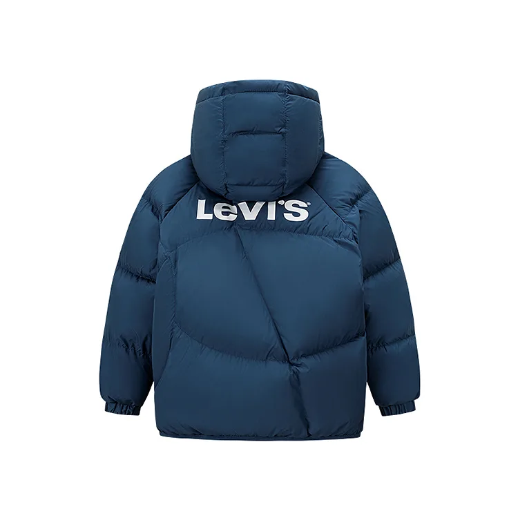 Детская утепленная куртка с капюшоном Levis, черный-черный — фото 4