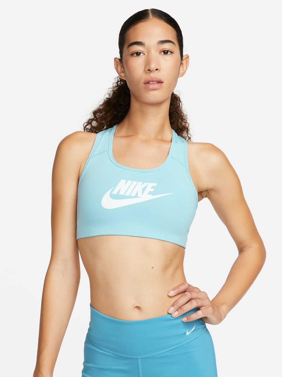 

Спортивный бюстгальтер Nike W DF SWSH CB FUTURA GX BRA, синий