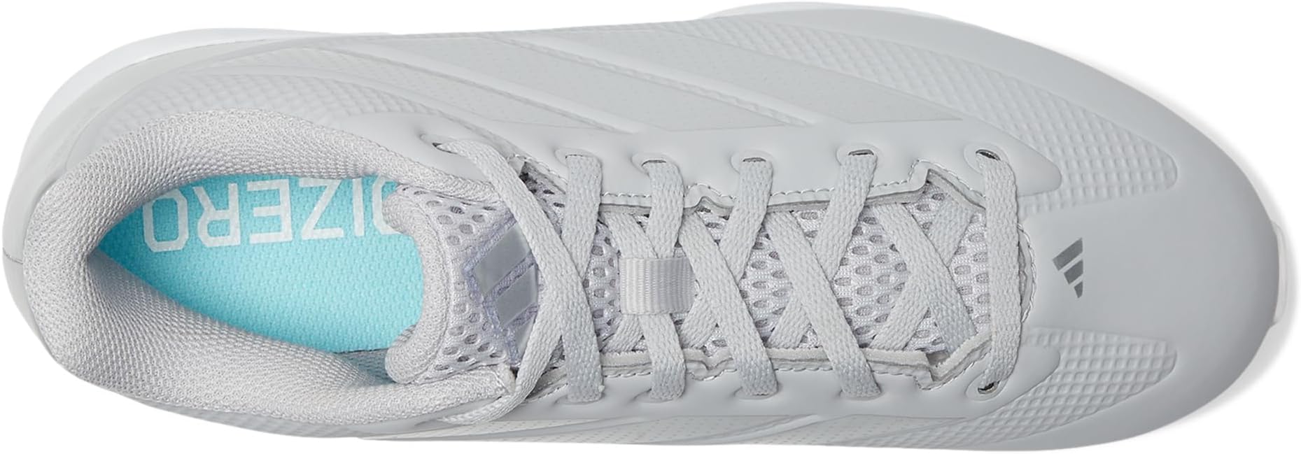 Кроссовки adidas Kids Adizero Impact 2.0 Molded Baseball Cleats, цвет Team Light Grey/Silver Metallic/White — фото 2