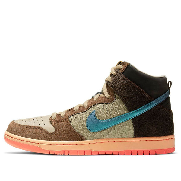 

Кроссовки x concept sb dunk high pro скейтборд Nike, коричневый