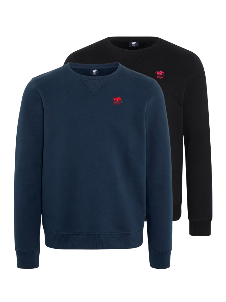 

Базовая толстовка черного / темно-синего цвета Polo Sylt