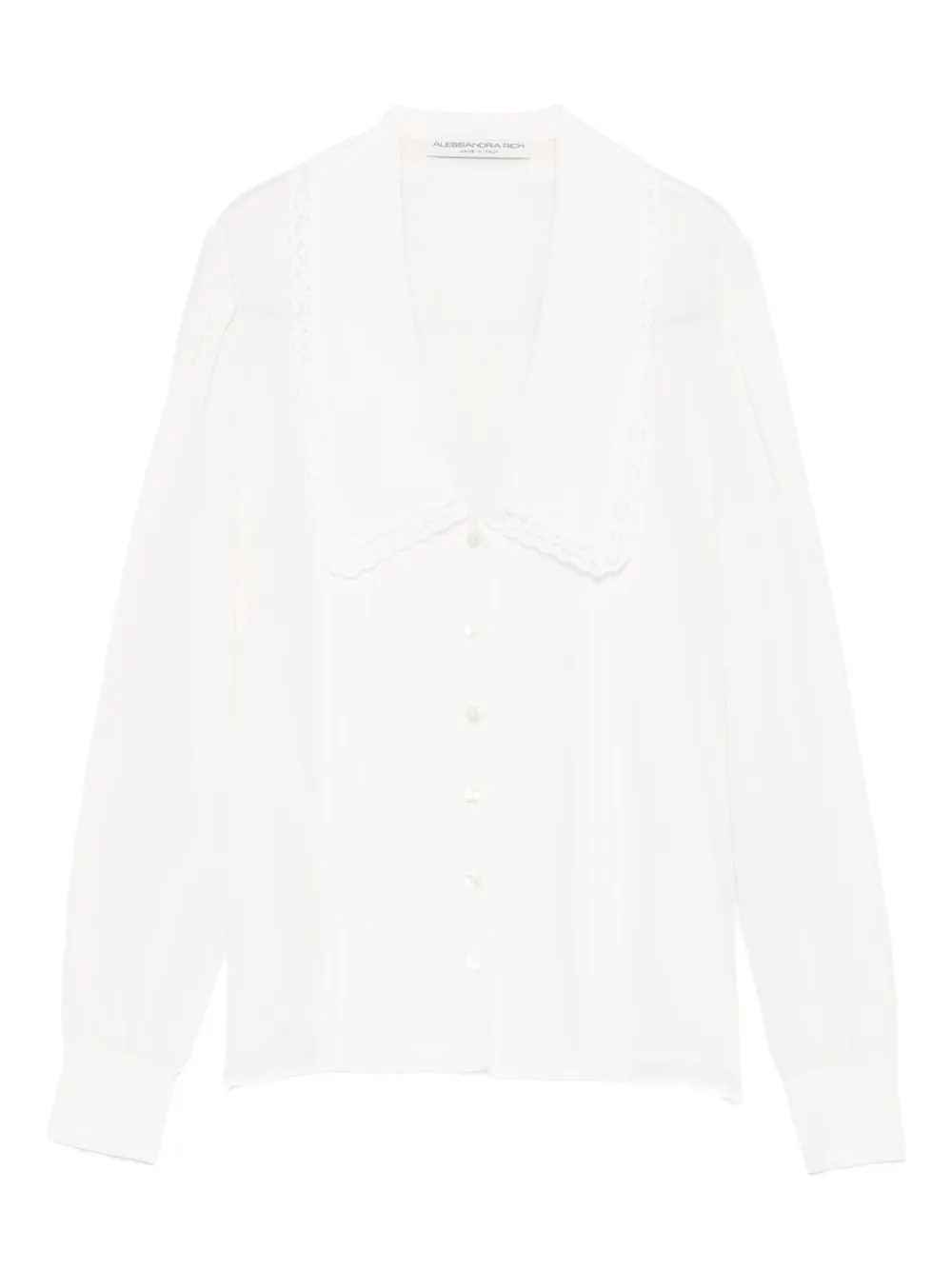 

Блузка с кружевом Alessandra Rich, белый