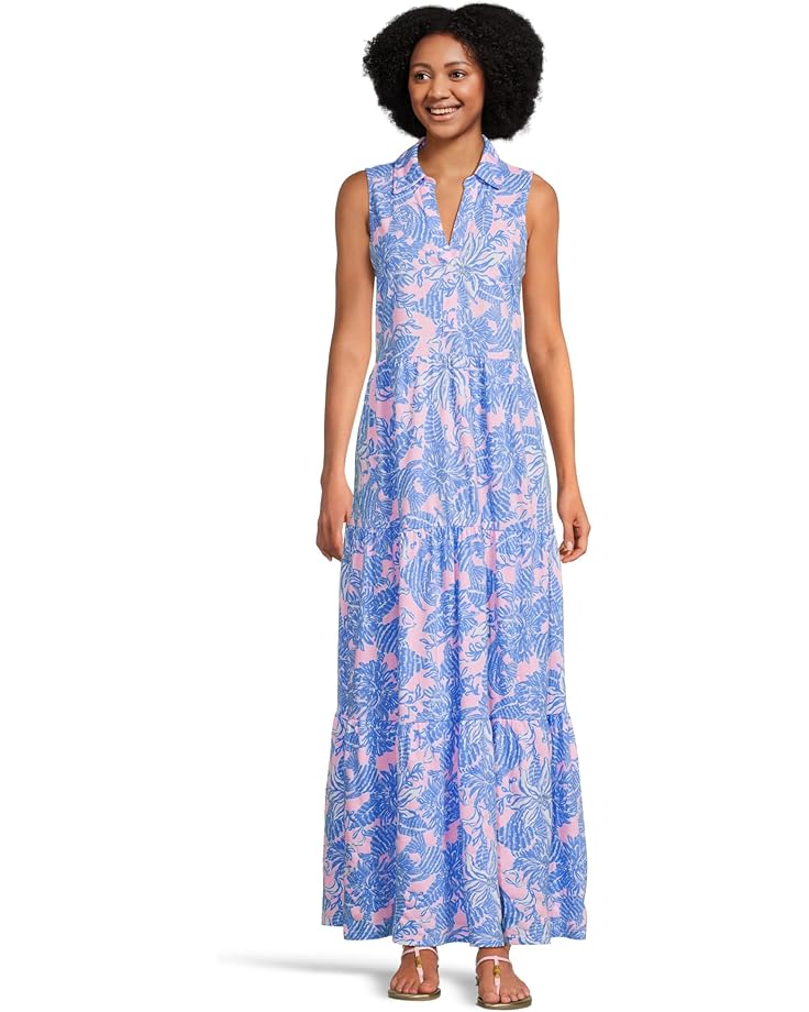 

Платье Lilly Pulitzer Riegan Maxi Dress, цвет Conch Shell Pink Up Scale