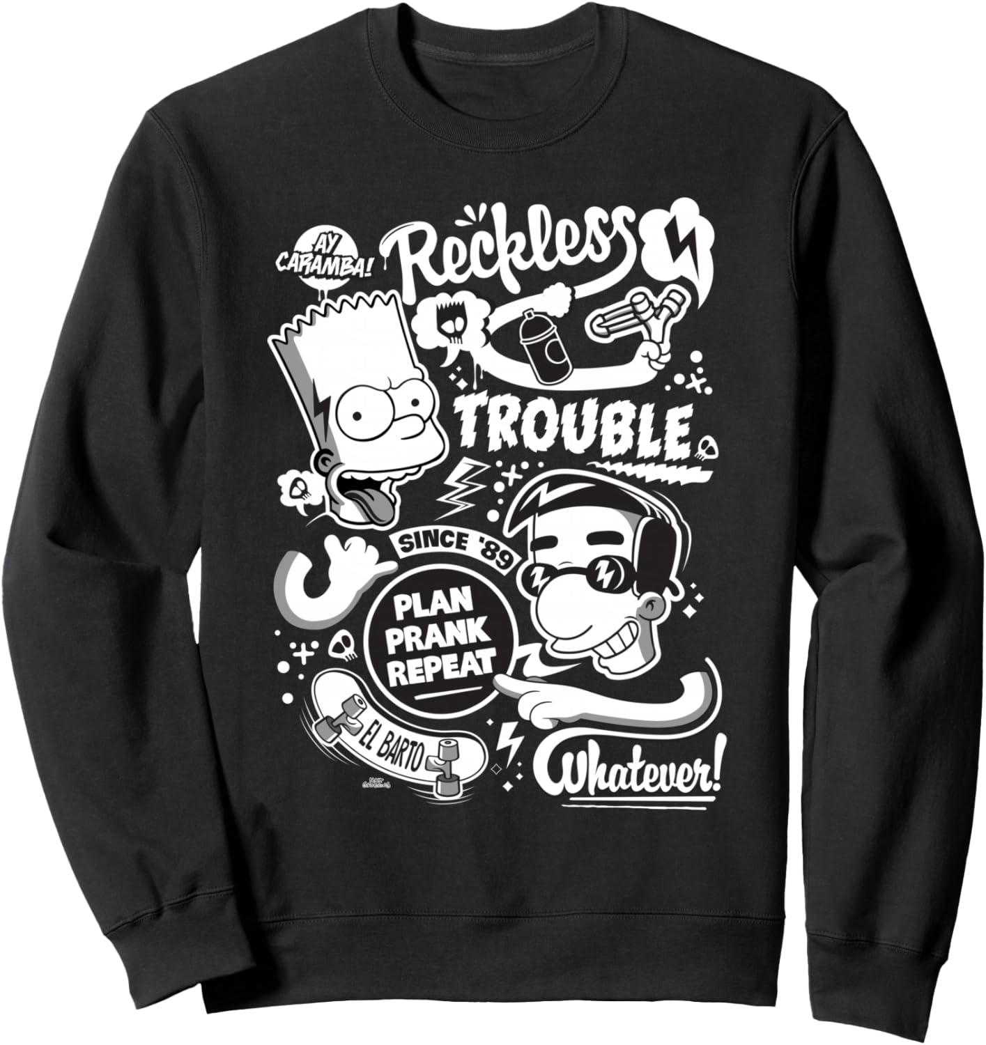 

Толстовка «Симпсоны: Барт и Миллхаус. Безрассудные неприятности» (Reckless Trouble Since 89), черная The Simpsons, Черный, Толстовка «Симпсоны: Барт и Миллхаус. Безрассудные неприятности» (Reckless Trouble Since 89), черная The Simpsons