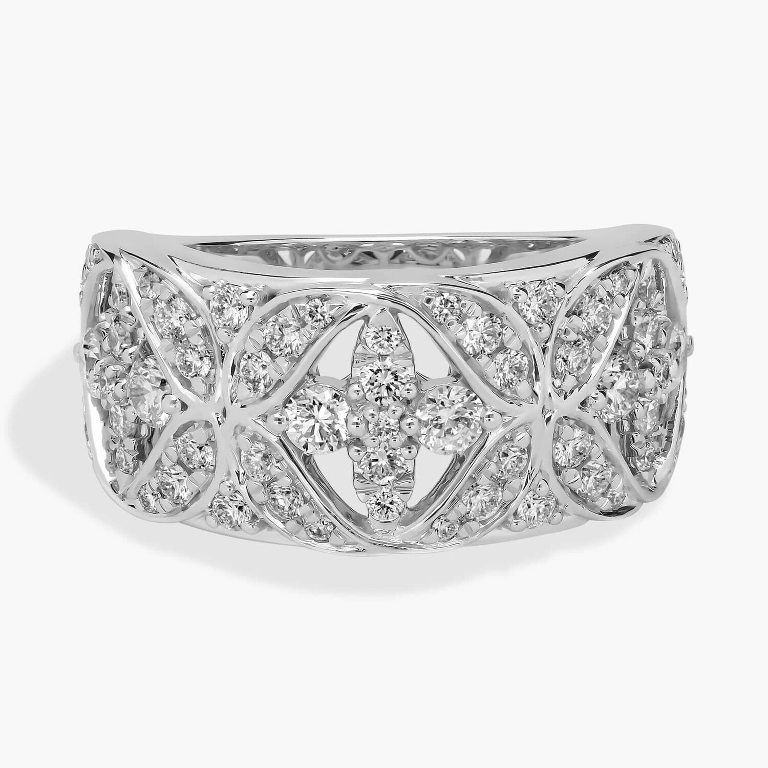 

Кольцо с бриллиантами Fleur Ornate из платины (7/8 карата) Blue Nile
