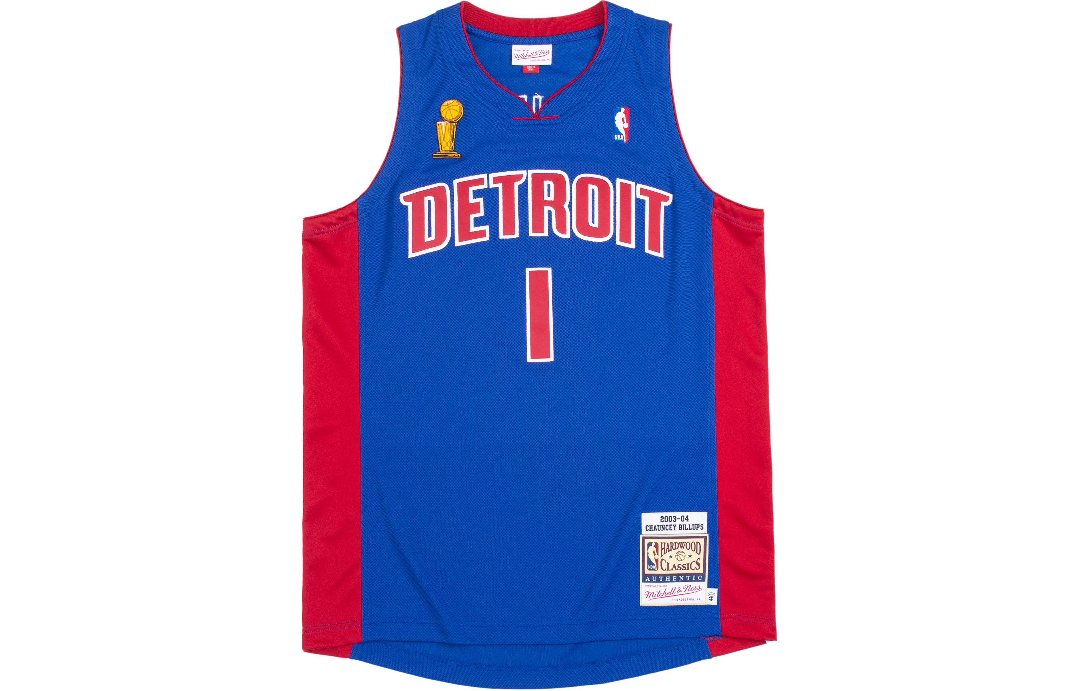 

Майка Mitchell & Ness 2003/04, финал НБА, Чонси Биллапс, Детройт Пистонс, подлинная Mitchell Ness, синий