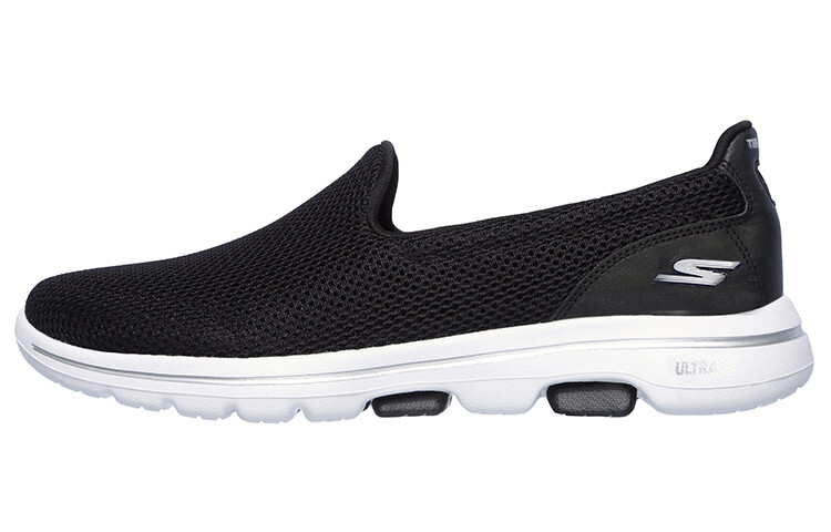 

Кроссовки Go Walk 5 Lifestyle женские с низким верхом черного/белого цвета Skechers, Черный, Кроссовки Go Walk 5 Lifestyle женские с низким верхом черного/белого цвета Skechers
