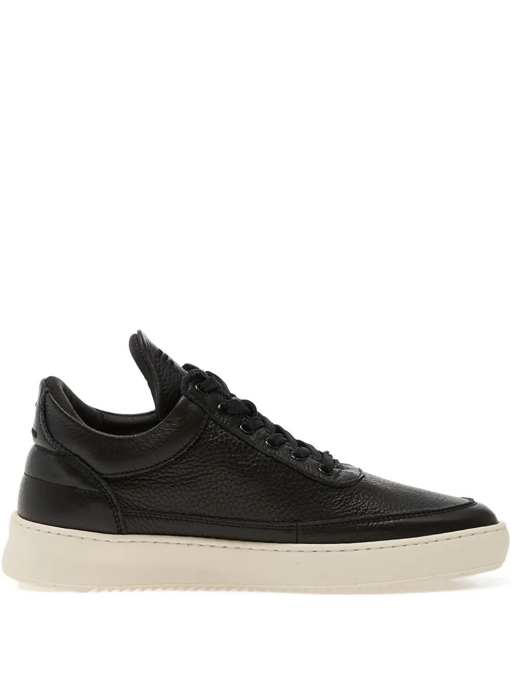 Низкие кеды из зернистой кожи Filling Pieces, черный
