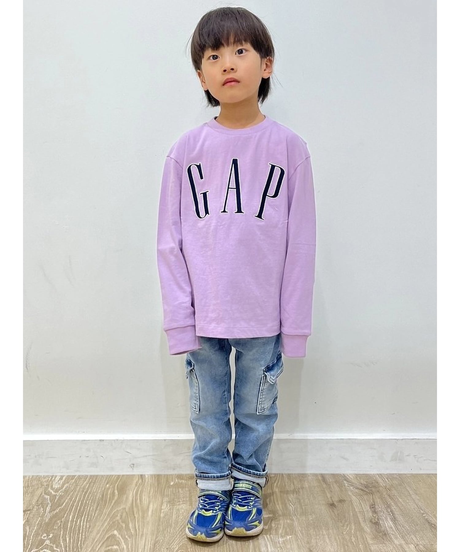 (K) Футболка свободного кроя с логотипом GAP (детская), LAVENDER — фото 4