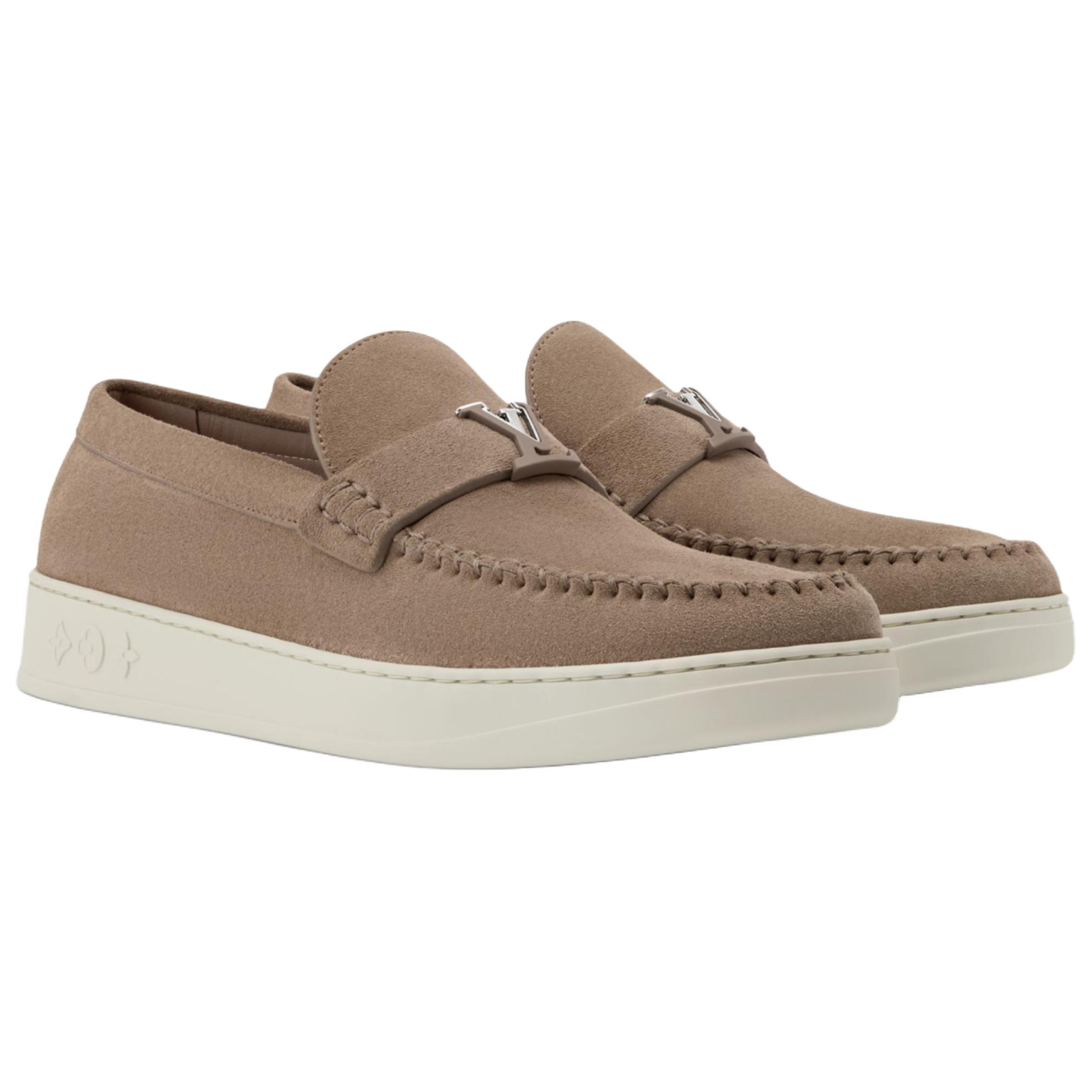Пляжные лоферы мужские beige LOUIS VUITTON, бежевый — фото 4