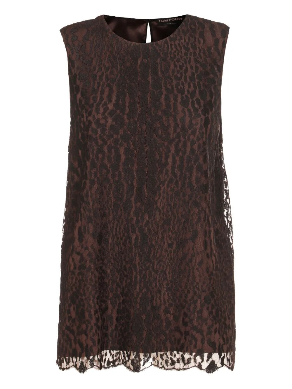 

Топ с леопардовым кружевом TOM FORD, коричневый