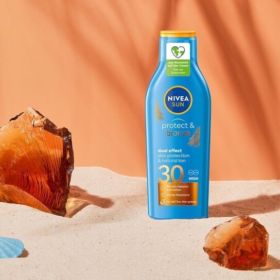 Лосьон, активирующий естественный загар SPF30 200мл Nivea, Sun Protect & Bronze — фото 2