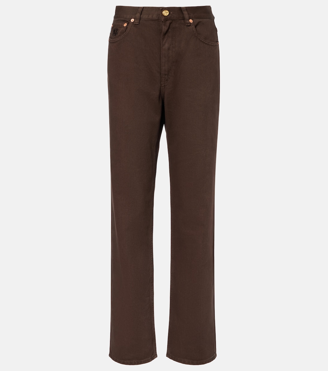 

Прямые джинсы с вышивкой Paso Blazé Milano, Dark Choco