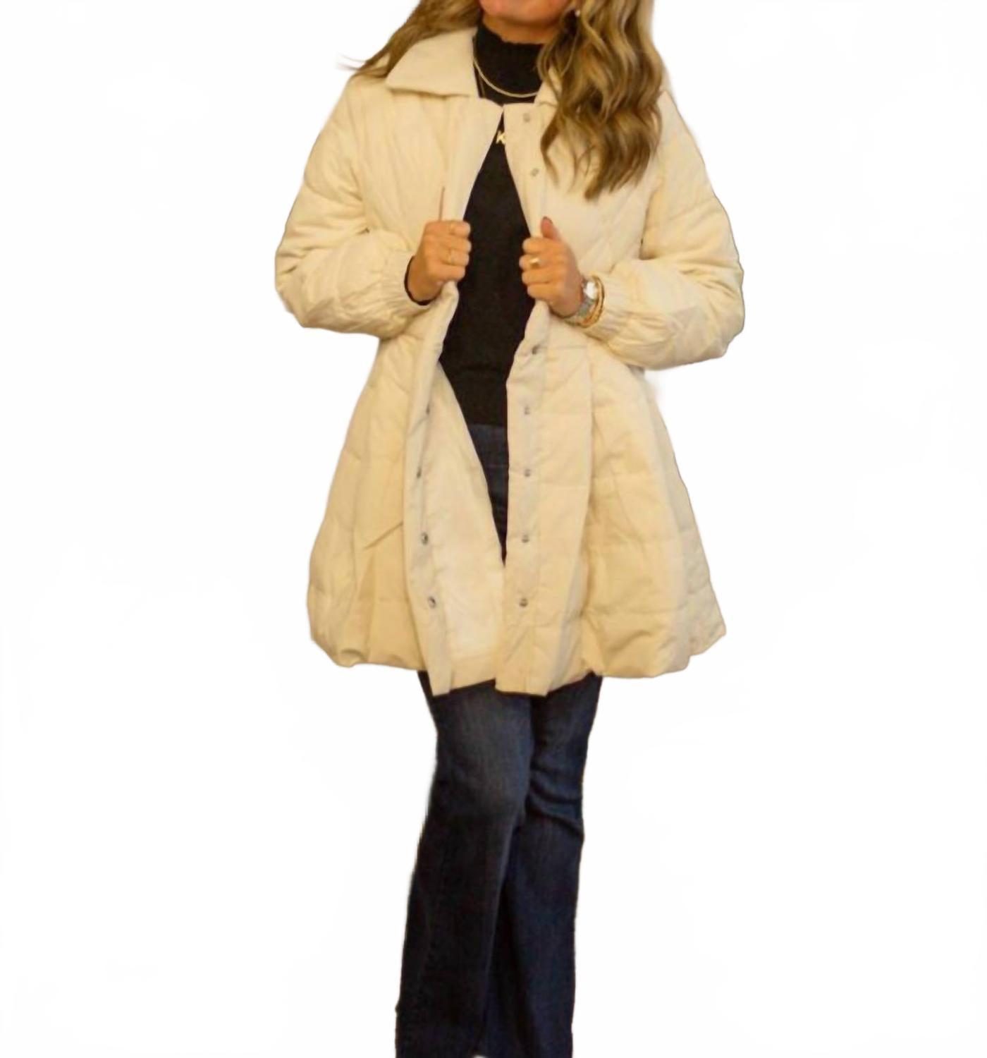 

Кремовая стеганая куртка с воротником Pretty Follies