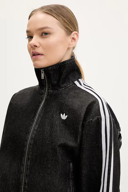 Куртка джинсовая короткая Adidas Originals, черный — фото 4