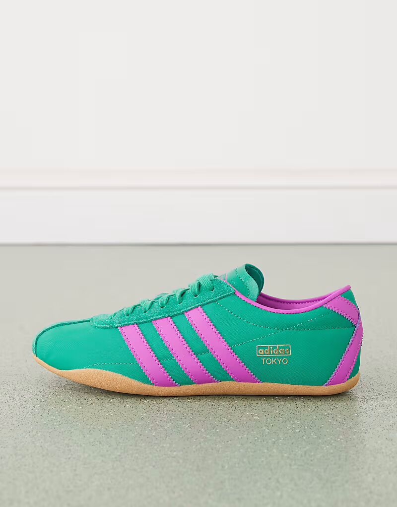 Кроссовки Adidas Originals Tokyo в цвете «корт-зеленый» / «фиолетовый взрыв» / «г» — фото 2