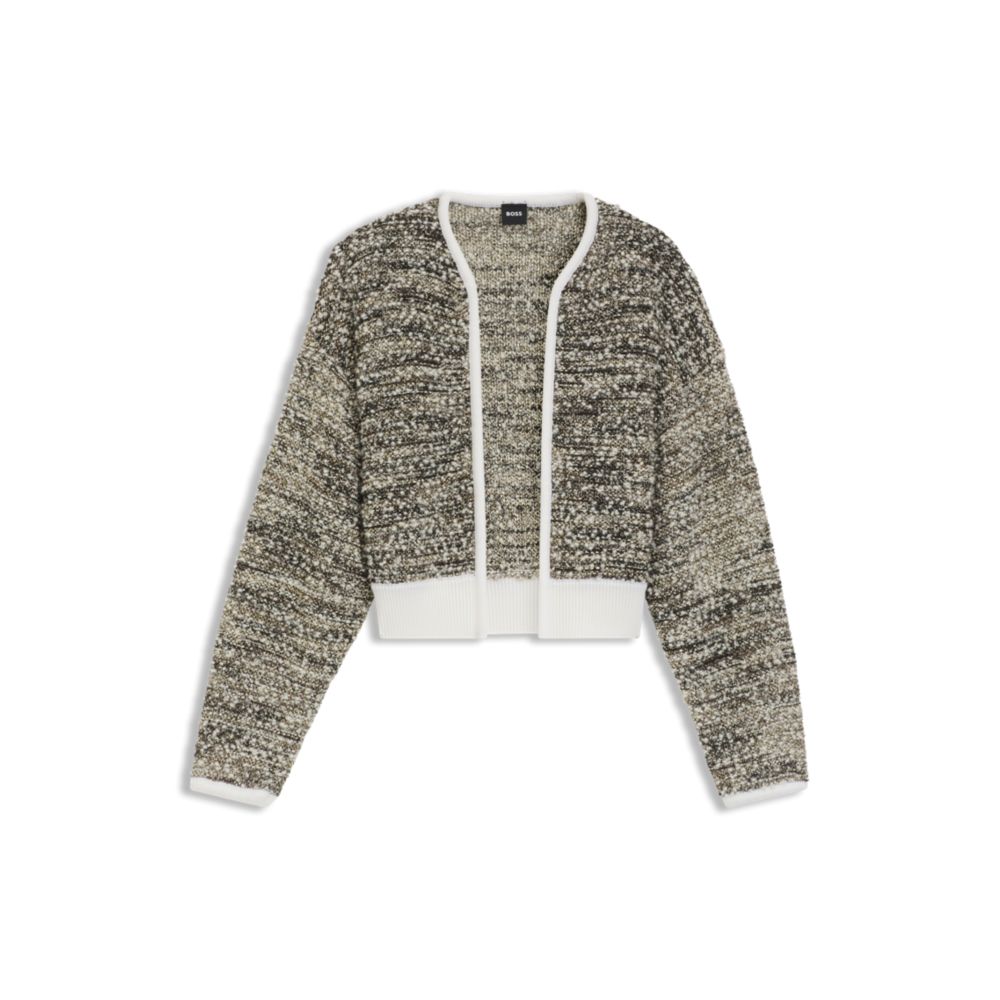 

Шерстяной кардиган с металлическим твидом BOSS, Patterned