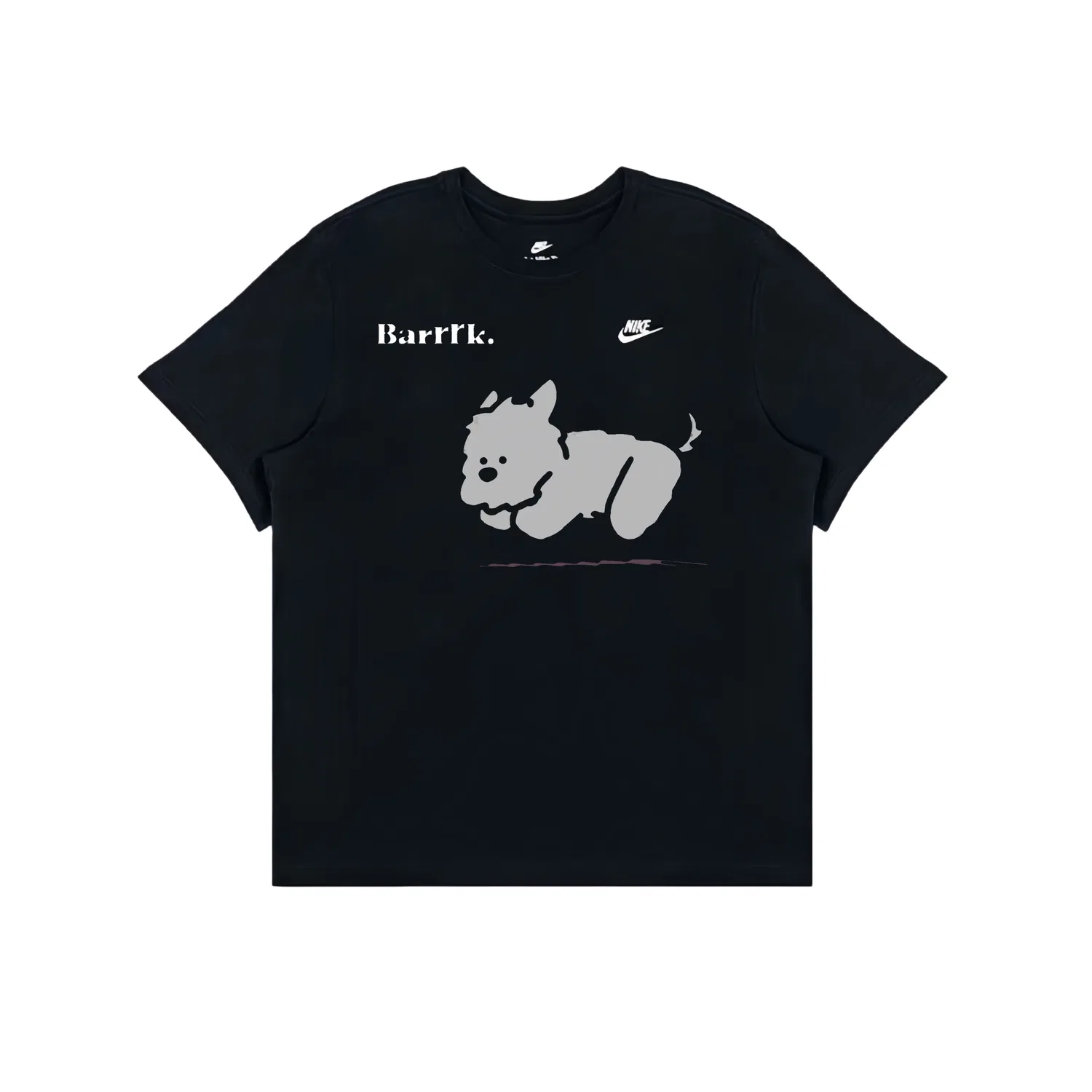 Футболка унисекс black, круглый вырез, прямой крой Nike