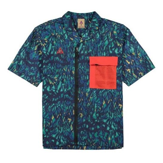 

Рубашка acg all over printing shirt blue / orange Nike, синий