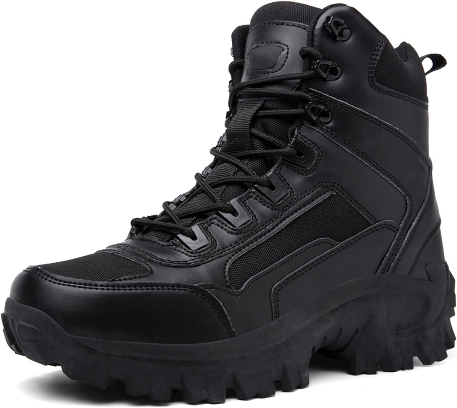 

Ортопедические ботинки для мужчин, поддерживающие проколобезопасные ботинки, водонепроницаемые ботинки для походов с защитой от растяжений, для прогулок на открытом воздухе Generic, черный