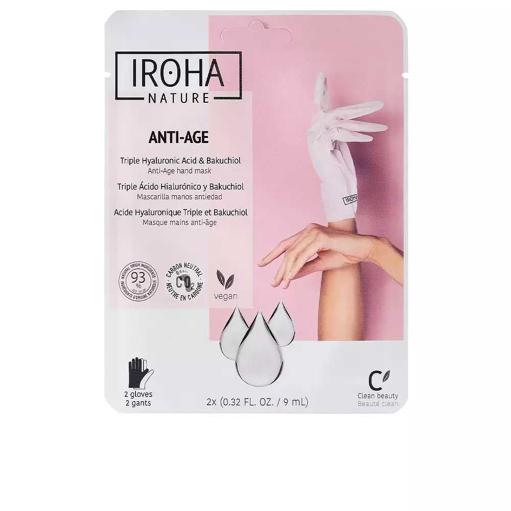

Крем для рук anti-age triple hyaluronic acid & bakuchiol hand mask Iroha Nature, 9 мл.