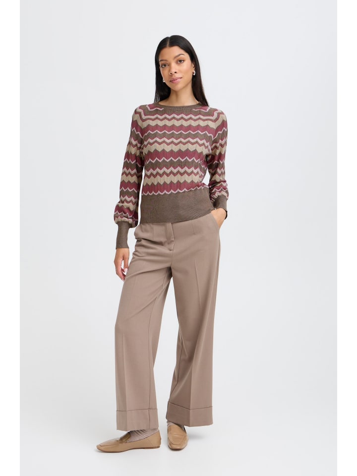 

Свитер BYMMORLA классической вязки в цвете Roan Rouge Mix b. young