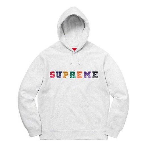 

Толстовка fw19 week 1 the most hooded sweatshirt logo 'white' Supreme, белый