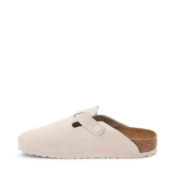 Сабо Womens Birkenstock Boston Soft Footbed Clog, античный белый