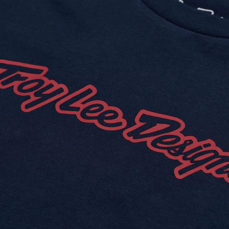 Фирменная футболка для молодежи 2025 года Troy Lee Designs, Navy — фото 3