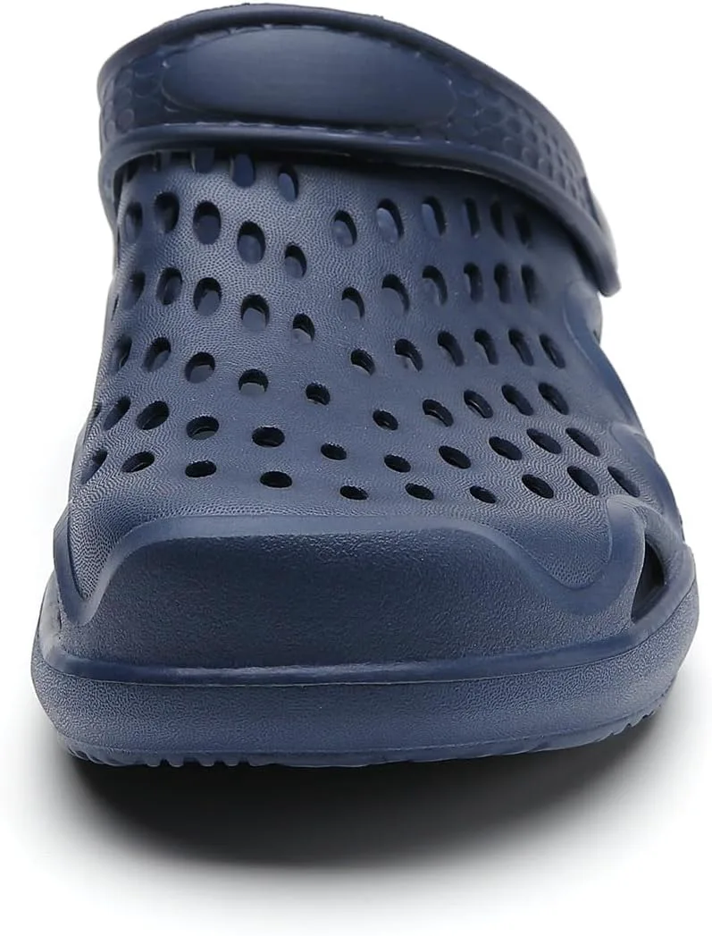 

Мужские садовые сабо FLIOZY, нескользящие шлепанцы для душа, летние уличные пляжные сандалии, темно-синий