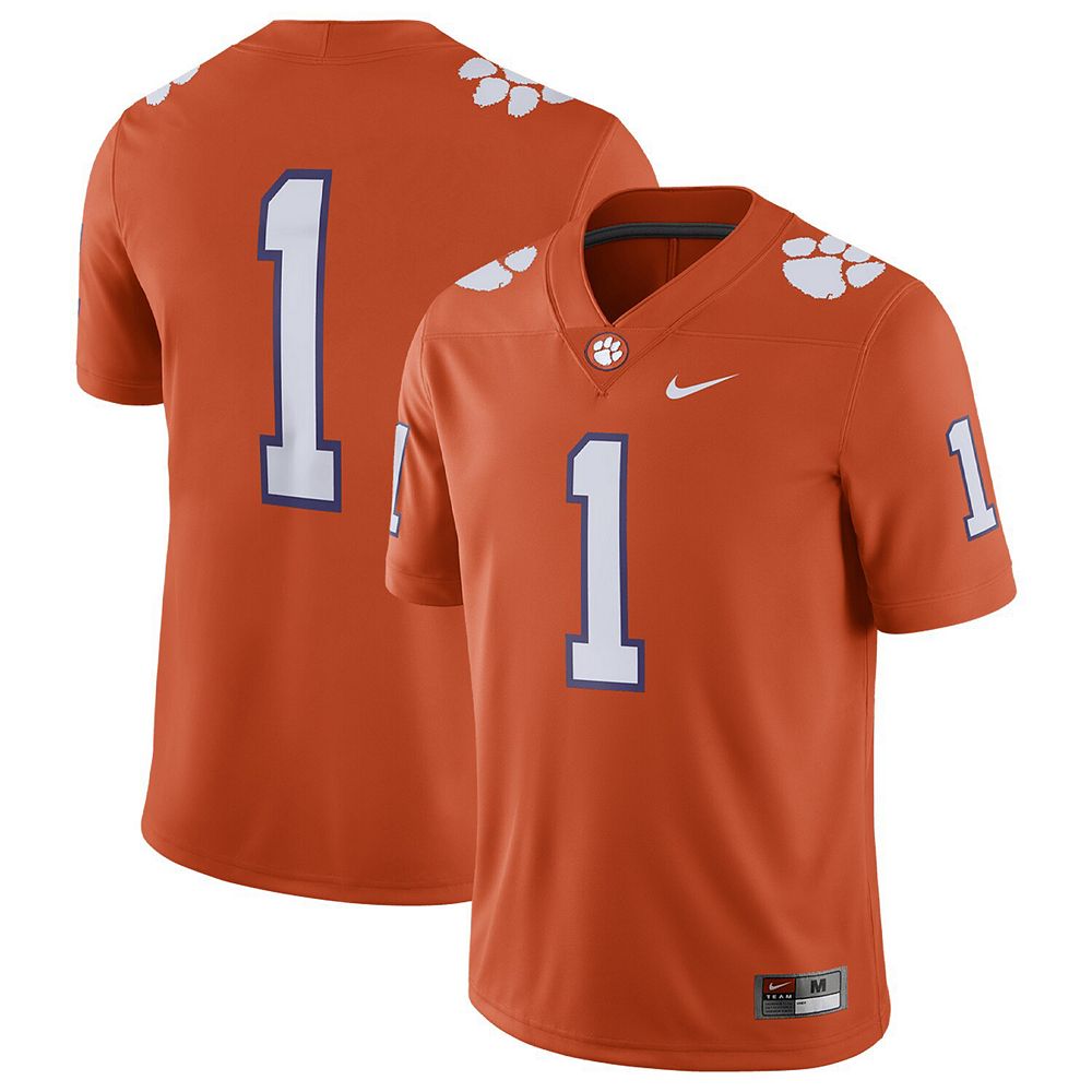 

Мужское джерси для домашней игры Nike Orange Clemson Tigers #1, цвет Clm Orange