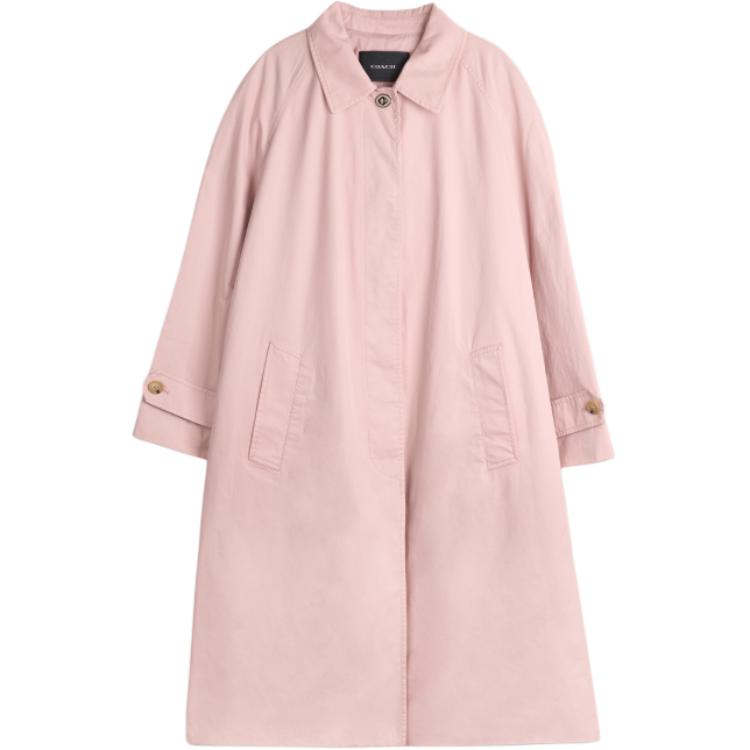 

COACH Тренч для женщин с розовым лацканом Moderate