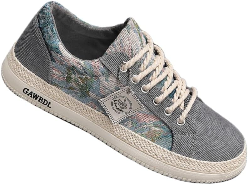 

Мужские повседневные кроссовки на шнуровке - стильные обувь из холста - подходят для поездок на работу, активного отдыха и ежедневного использования Fmshi, серый