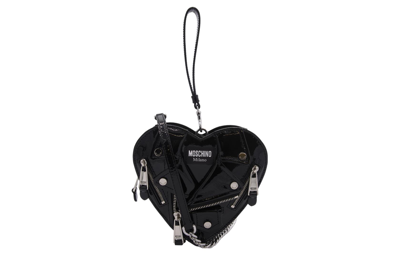 

MOSCHINO Кожаная сумка через плечо, женская, черная