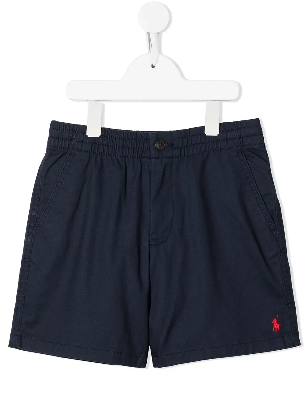 Хлопковые шорты с вышитым логотипом Polo Ralph Lauren Kids, синий