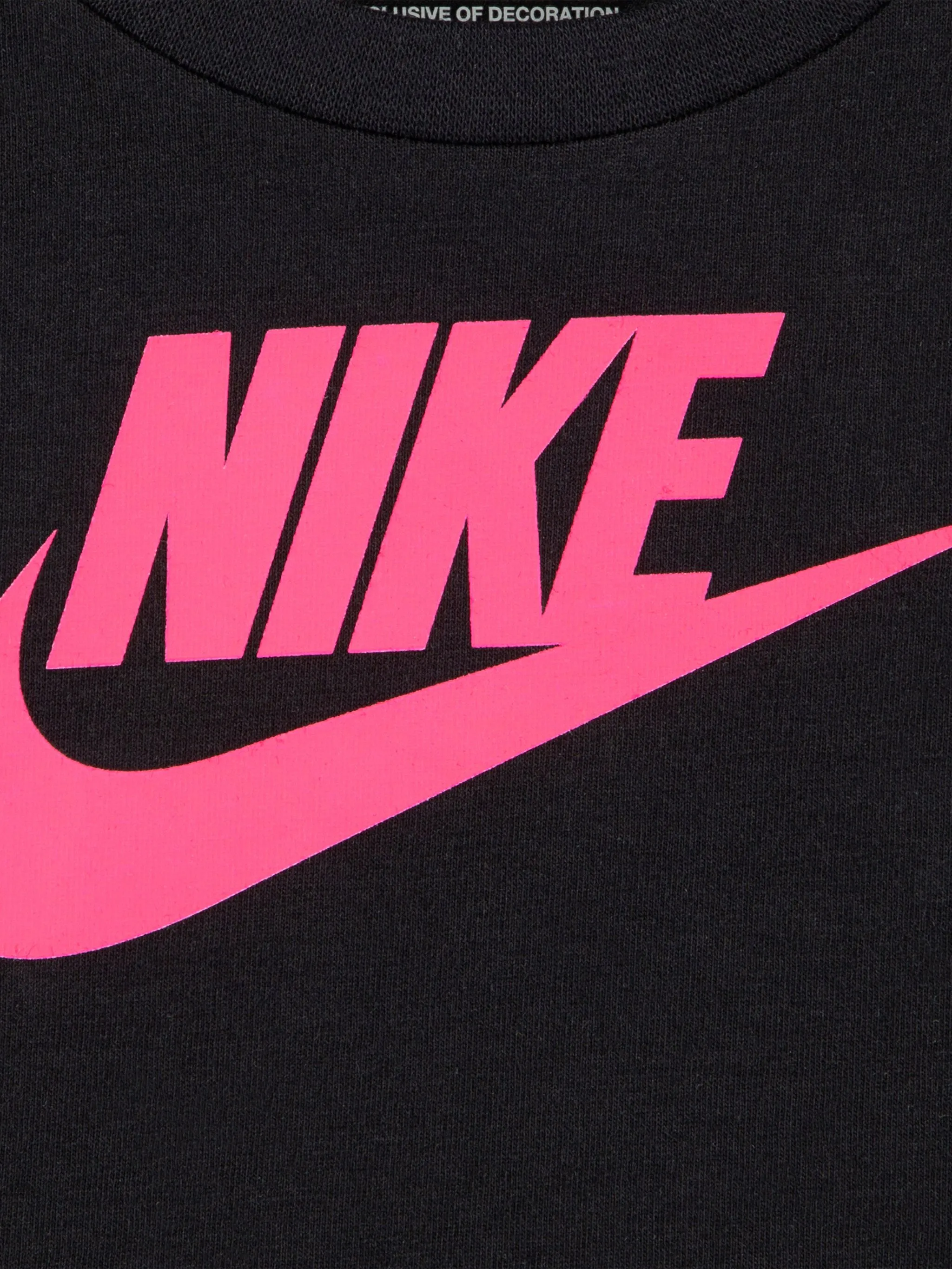 Комплект из топа и шортов с логотипом Nike Kids, черный — фото 4
