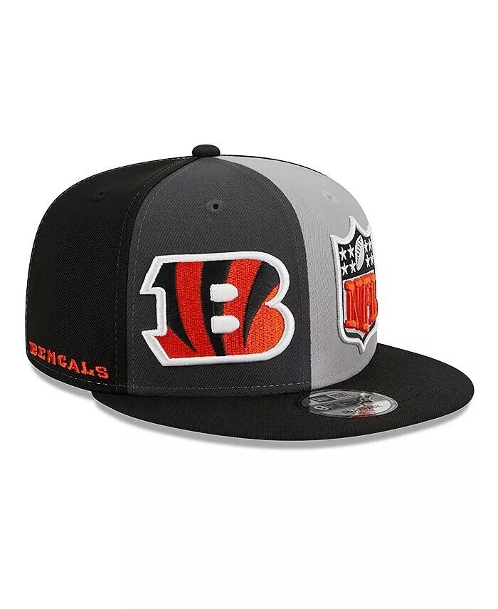 

Мужская черно-серая кепка Cincinnati Bengals 2023 Sideline 9FIFTY Snapback New Era, черный
