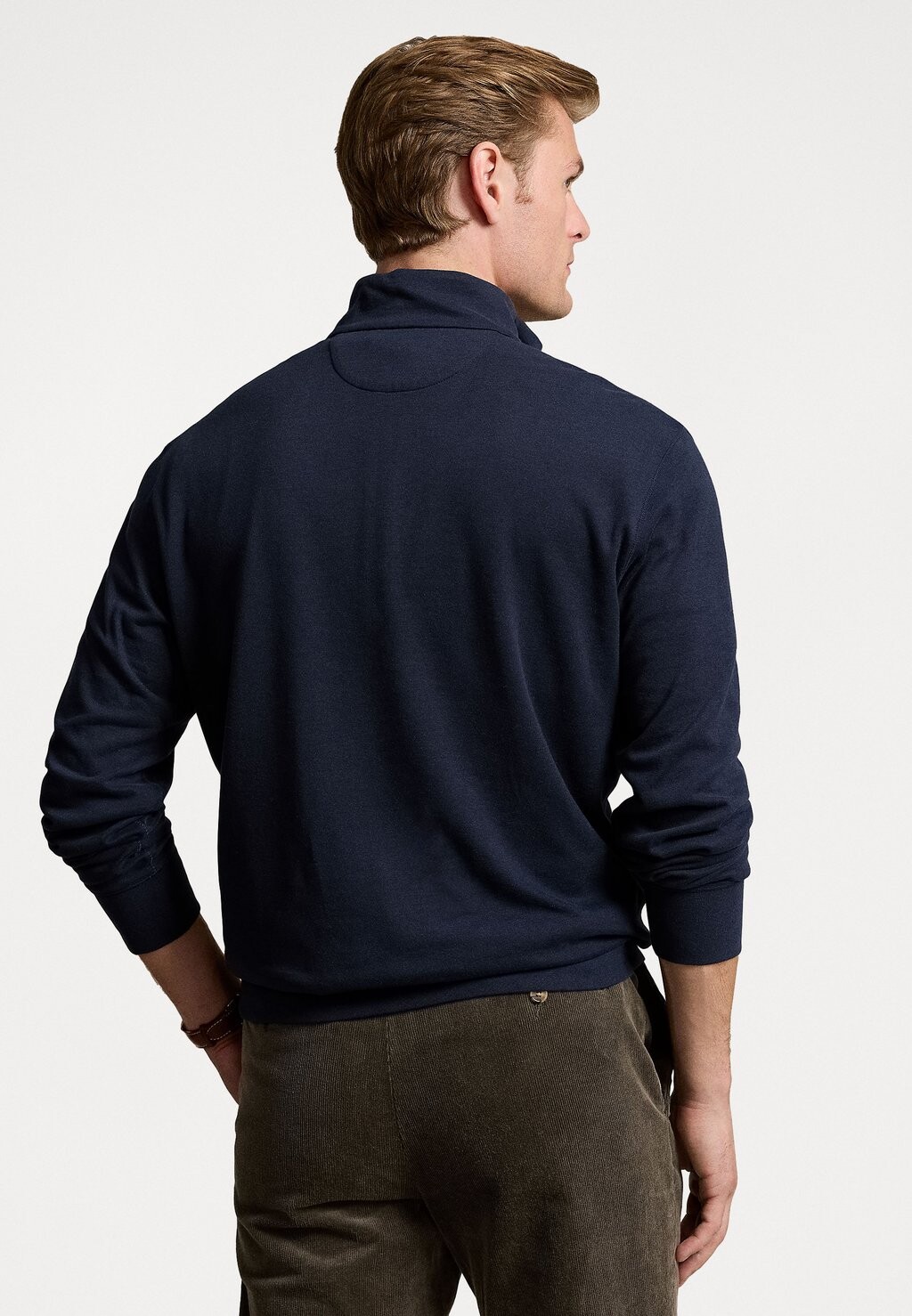 Топ с длинными рукавами LUXURY JERSEY QUARTER ZIP PULLOVER Polo Ralph Lauren, темно-синий — фото 4