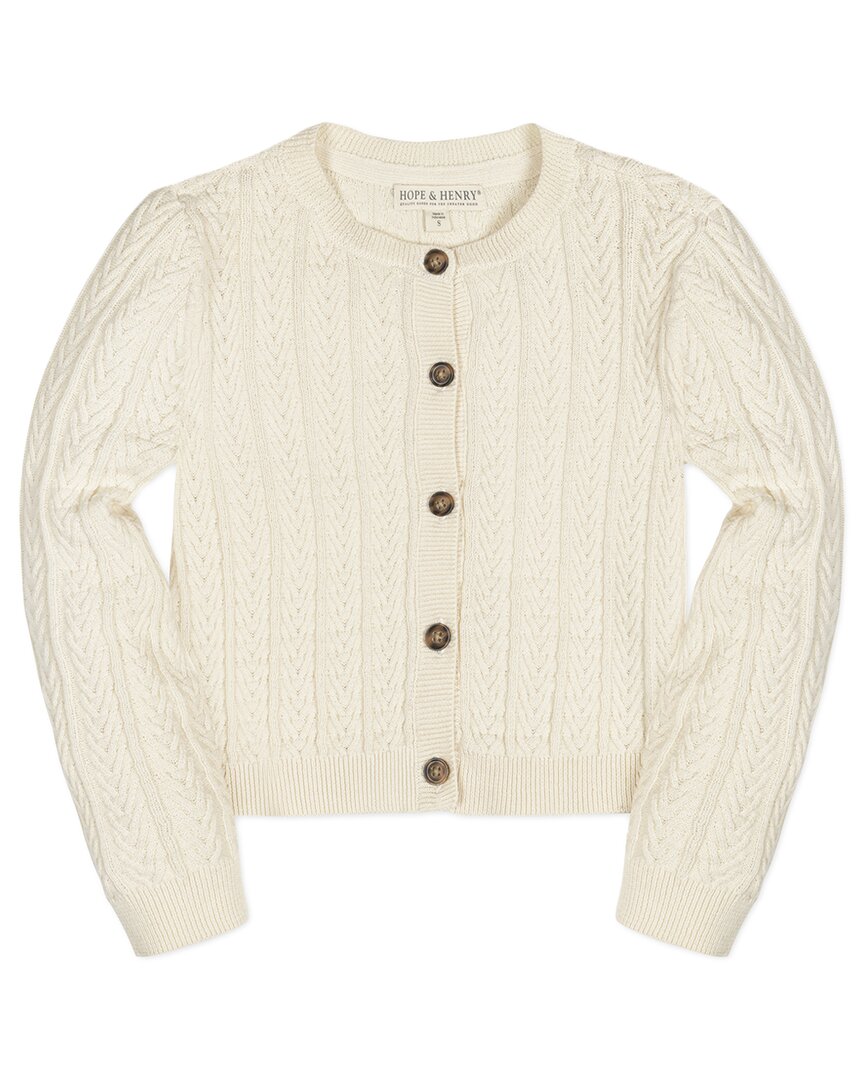 

Кардиган Hope & Henry Chevron с пуантами Hope & Henry, белый