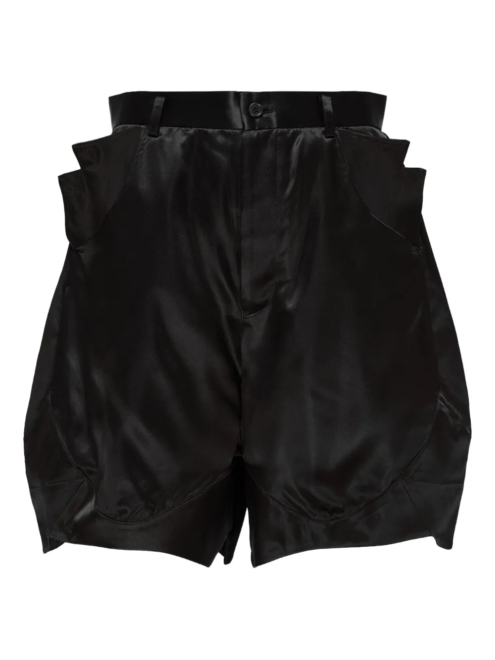 

Атласные шорты с карманами Noir Kei Ninomiya, черный