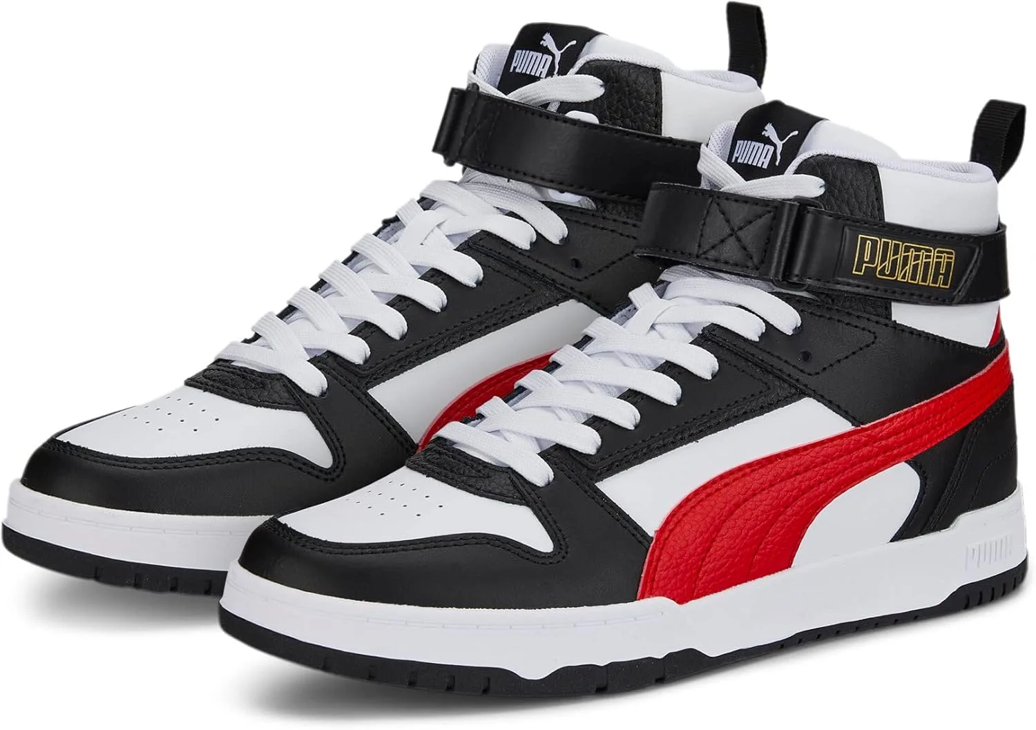 Кроссовки Puma Unisex Rbd Game WtrSneaker, белый/черный/красный/золотой — фото 2
