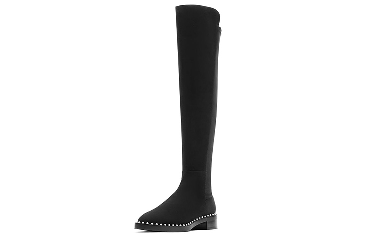 SW 5050 PEARL Женские черные сапоги выше колена Stuart Weitzman — фото 4