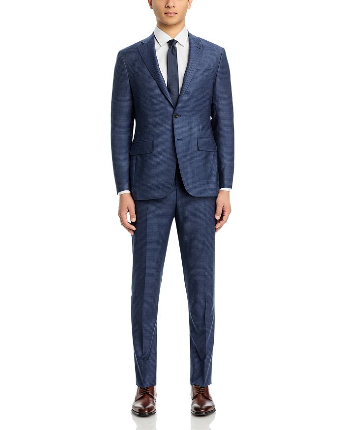 

Костюм Kei Sharkskin Check Regular Fit Canali, синий