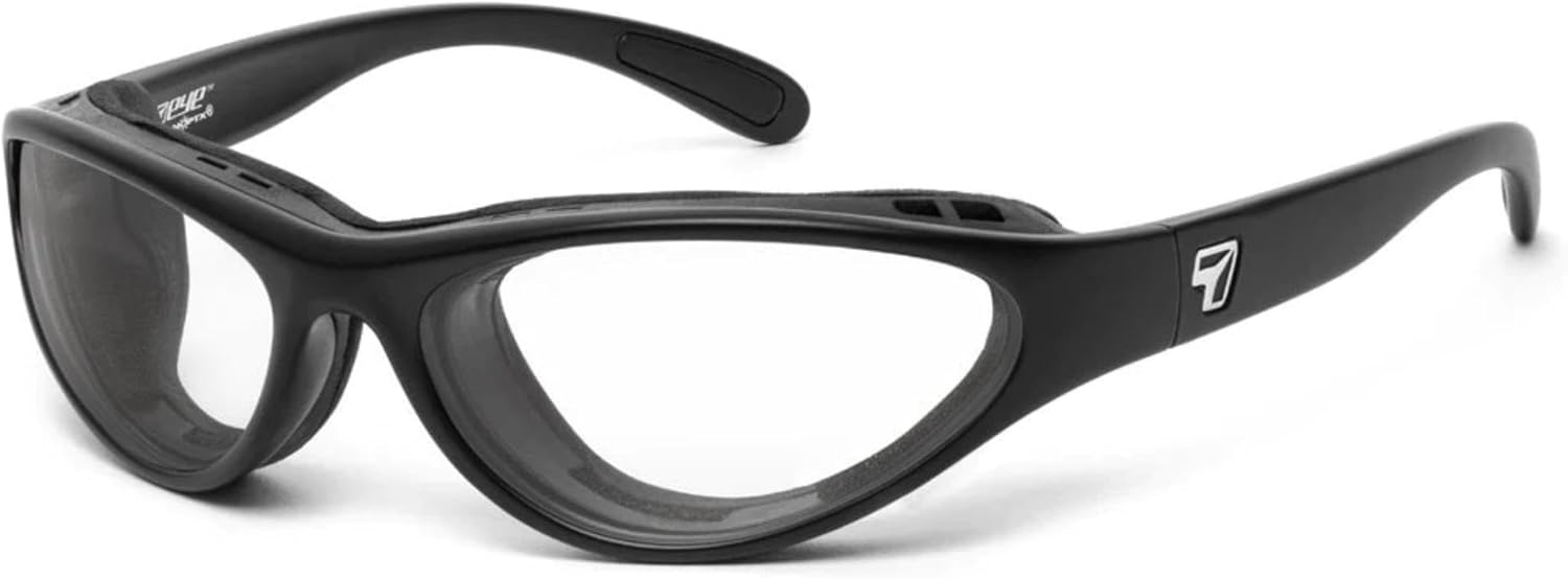 

Солнцезащитные очки 7 EYE VIENTO с мягкой подкладкой и защитой от ветра, для использования на открытом воздухе, 100% защита от UVA + UVB лучей, Matte Black Frame/Sharpview Clear Lenses