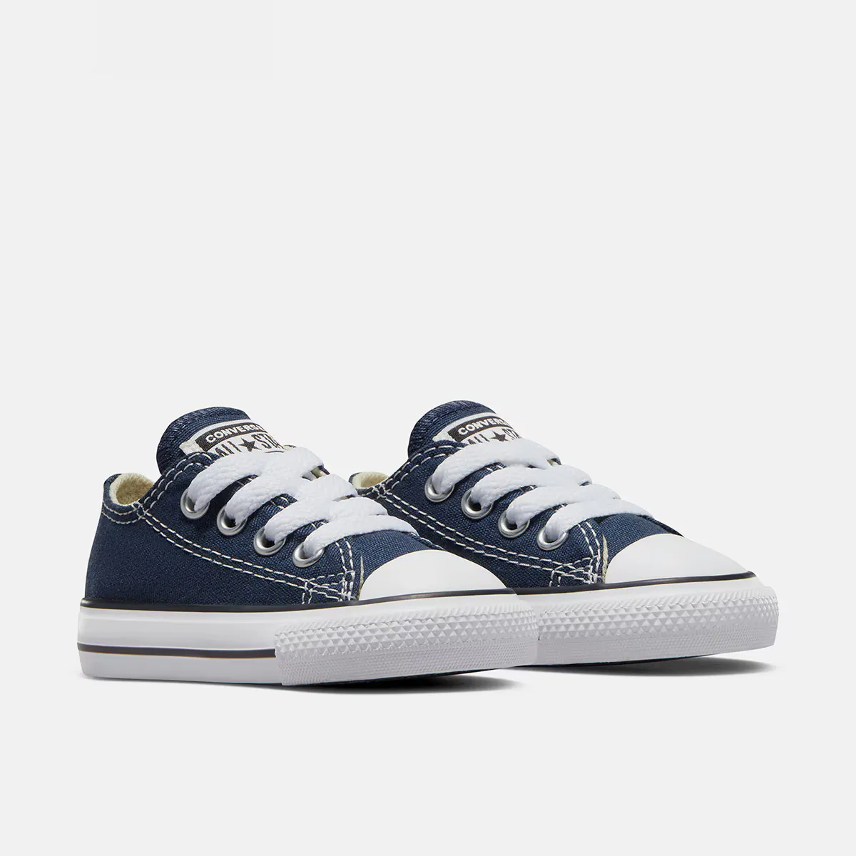 Converse Chuck Taylor All Star Low Canvas повседневные кеды для малышей/малышей, темно-синий — фото 2