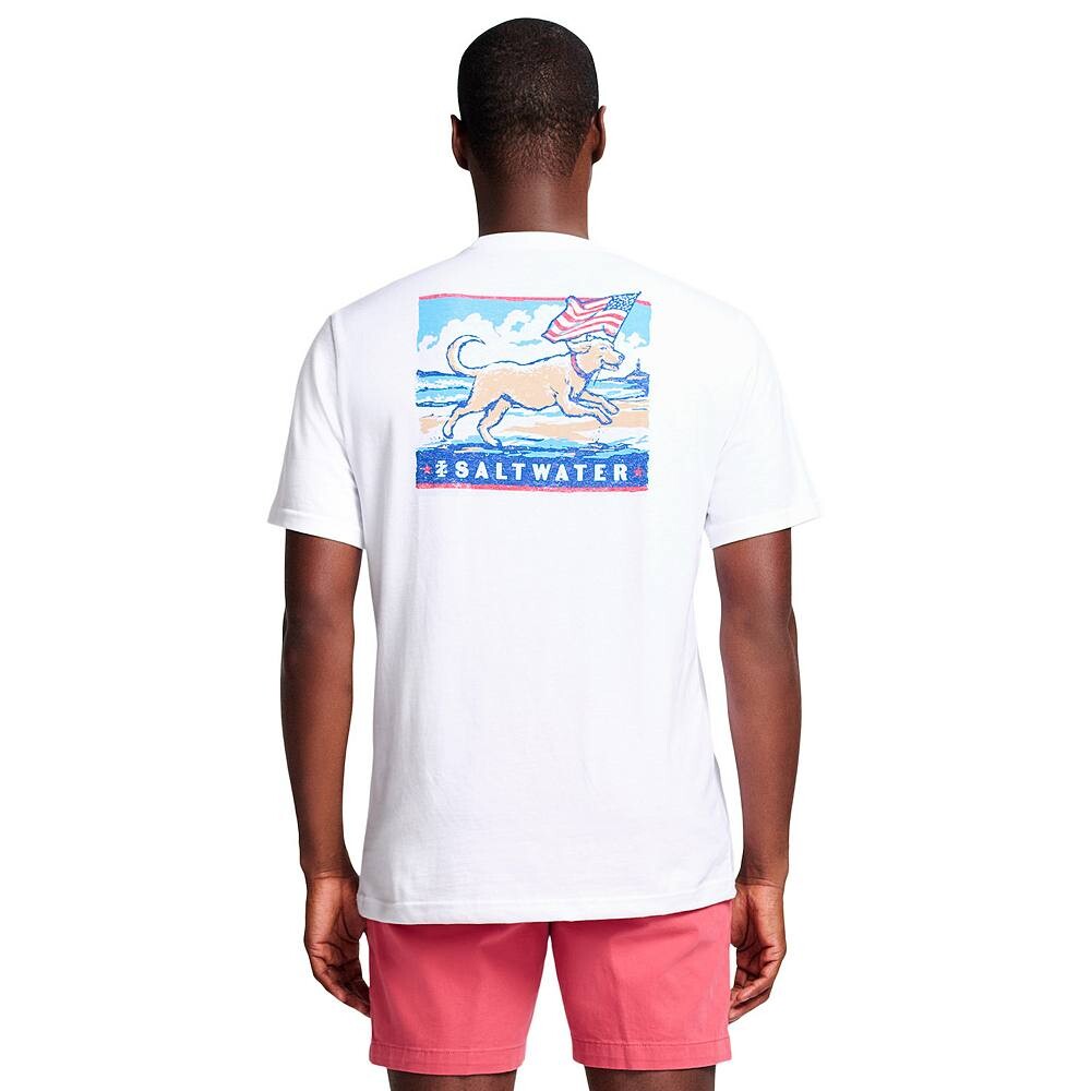 

Мужская футболка IZOD с короткими рукавами и рисунком морской воды, цвет Saltwater Dog