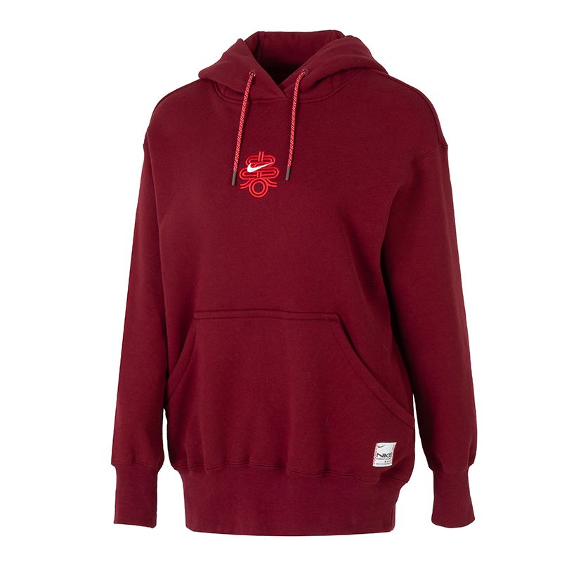 Nike Спортивный свитшот AS W NSW OS PO HD женский темно-красный — фото 2