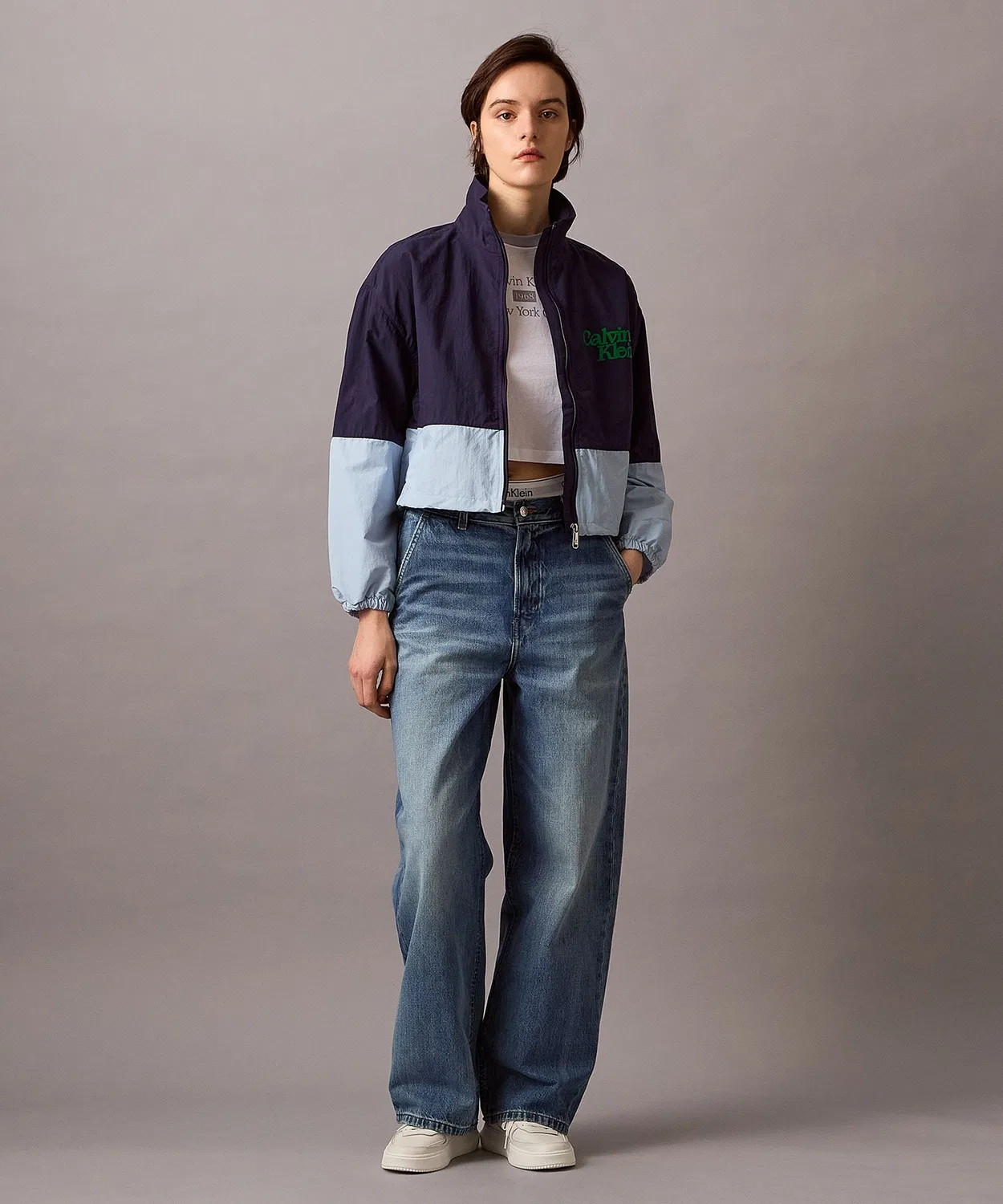 Куртка Calvin Klein Jeans из нейлона, цвет блок, синяя — фото 3